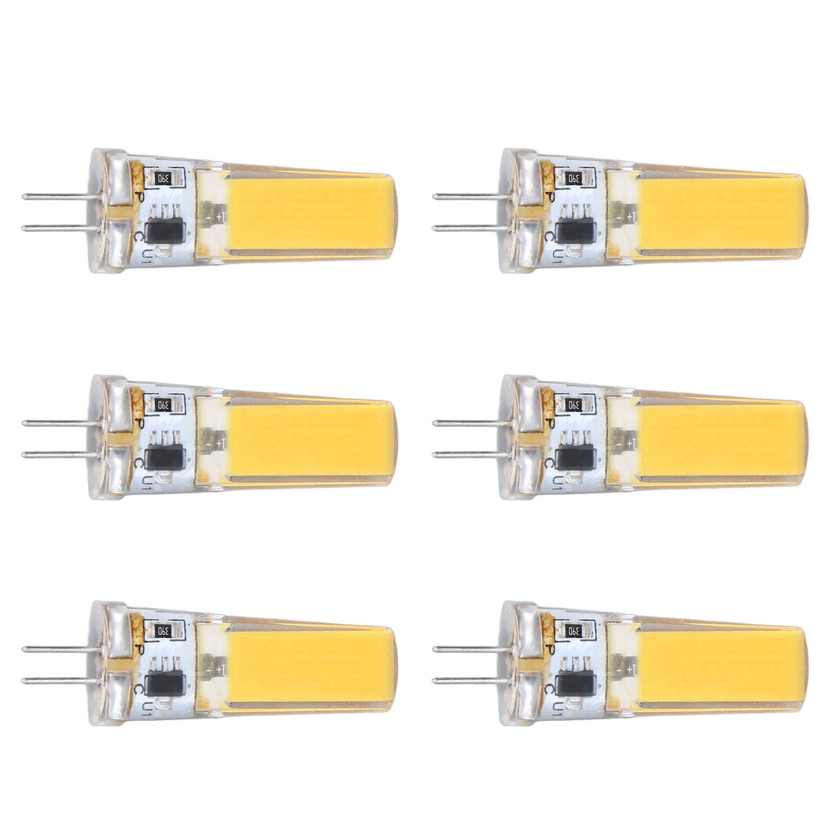 6 Pieces G4 LED Bulbs 9W Dimmable COB Lamp 500LM for Home Ceiling Landscape Chandelier Lamps 3000K Warm Light