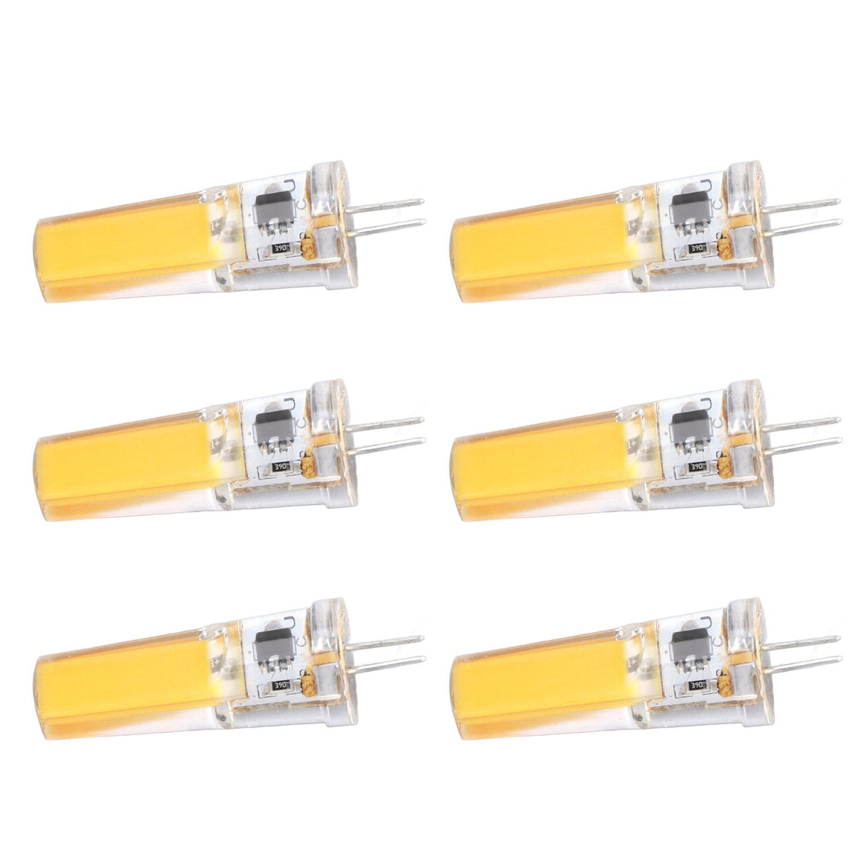 6 Pieces G4 LED Bulbs 9W Dimmable COB Lamp 500LM for Home Ceiling Landscape Chandelier Lamps 3000K Warm Light