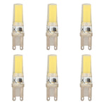 6pcs G9 LED Light Bulb COB Dimmable Professional G9 LED Bulb Replacement for Wall Lamps Table Lamps 220V White Light