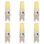 6pcs G9 LED Light Bulb COB Dimmable Professional G9 LED Bulb Replacement for Wall Lamps Table Lamps 220V White Light