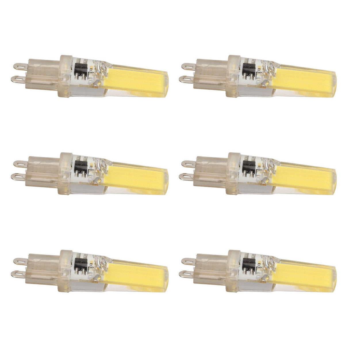 6pcs G9 LED Light Bulb COB Dimmable Professional G9 LED Bulb Replacement for Wall Lamps Table Lamps 220V White Light