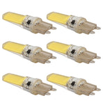 6pcs G9 LED Light Bulb COB Dimmable Professional G9 LED Bulb Replacement for Wall Lamps Table Lamps 220V White Light