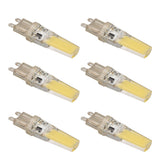 6pcs G9 LED Light Bulb COB Dimmable Professional G9 LED Bulb Replacement for Wall Lamps Table Lamps 220V White Light - 45-Degree Angle