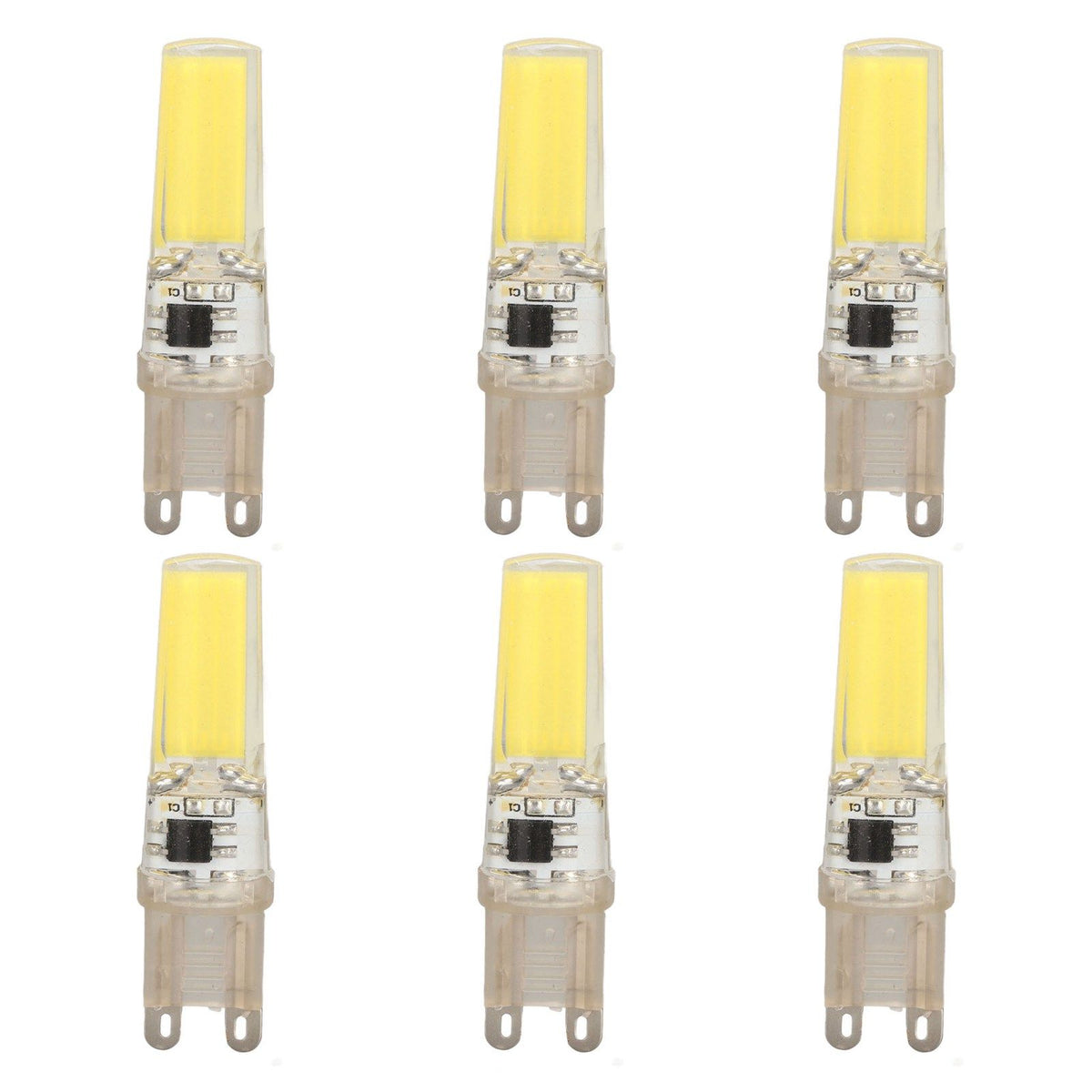 6pcs G9 LED Light Bulb COB Dimmable Professional G9 LED Bulb Replacement for Wall Lamps Table Lamps 220V White Light