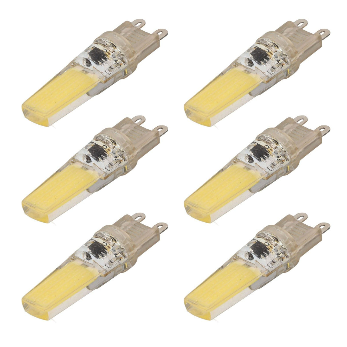 6pcs G9 LED Light Bulb COB Dimmable Professional G9 LED Bulb Replacement for Wall Lamps Table Lamps 220V White Light