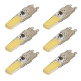 6pcs G9 LED Light Bulb COB Dimmable Professional G9 LED Bulb Replacement for Wall Lamps Table Lamps 220V White Light