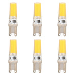 6pcs G9 LED Light Bulb COB Dimmable Professional G9 LED Bulb Replacement for Wall Lamps Table Lamps 220V Warm Light