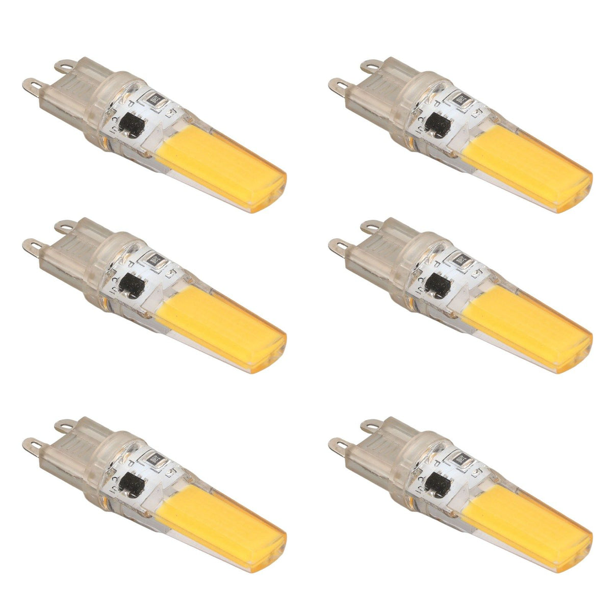 6pcs G9 LED Light Bulb COB Dimmable Professional G9 LED Bulb Replacement for Wall Lamps Table Lamps 220V Warm Light