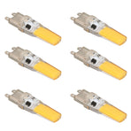 6pcs G9 LED Light Bulb COB Dimmable Professional G9 LED Bulb Replacement for Wall Lamps Table Lamps 220V Warm Light