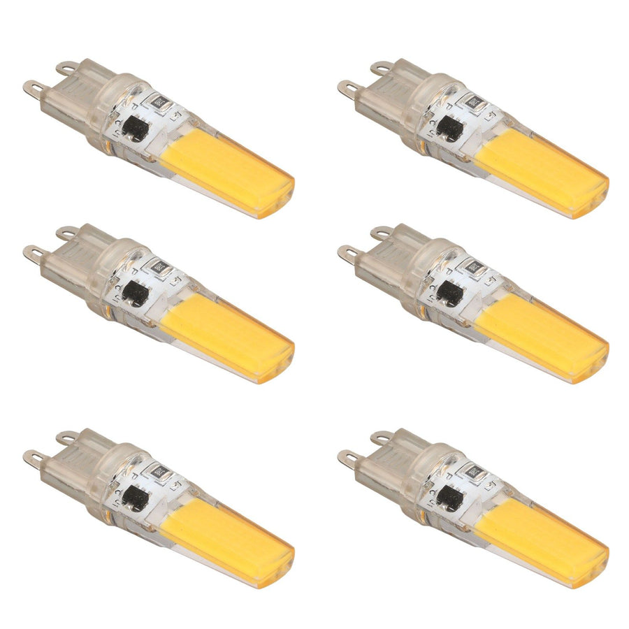 6pcs G9 LED Light Bulb COB Dimmable Professional G9 LED Bulb Replacement for Wall Lamps Table Lamps 220V Warm Light