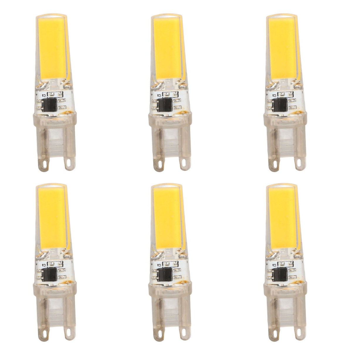 6pcs G9 LED Light Bulb COB Dimmable Professional G9 LED Bulb Replacement for Wall Lamps Table Lamps 220V Warm Light