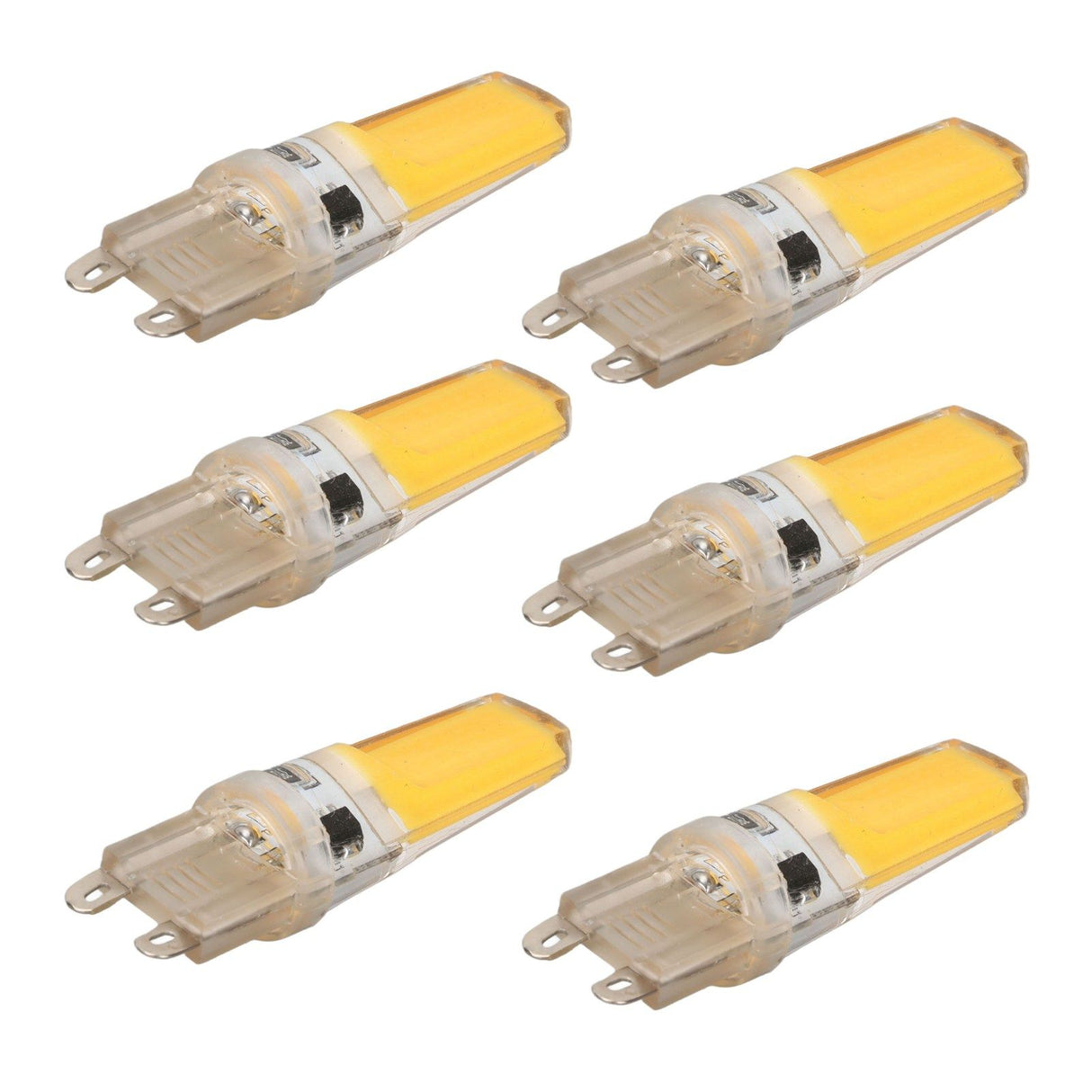 6pcs G9 LED Light Bulb COB Dimmable Professional G9 LED Bulb Replacement for Wall Lamps Table Lamps 220V Warm Light