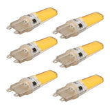 6pcs G9 LED Light Bulb COB Dimmable Professional G9 LED Bulb Replacement for Wall Lamps Table Lamps 220V Warm Light