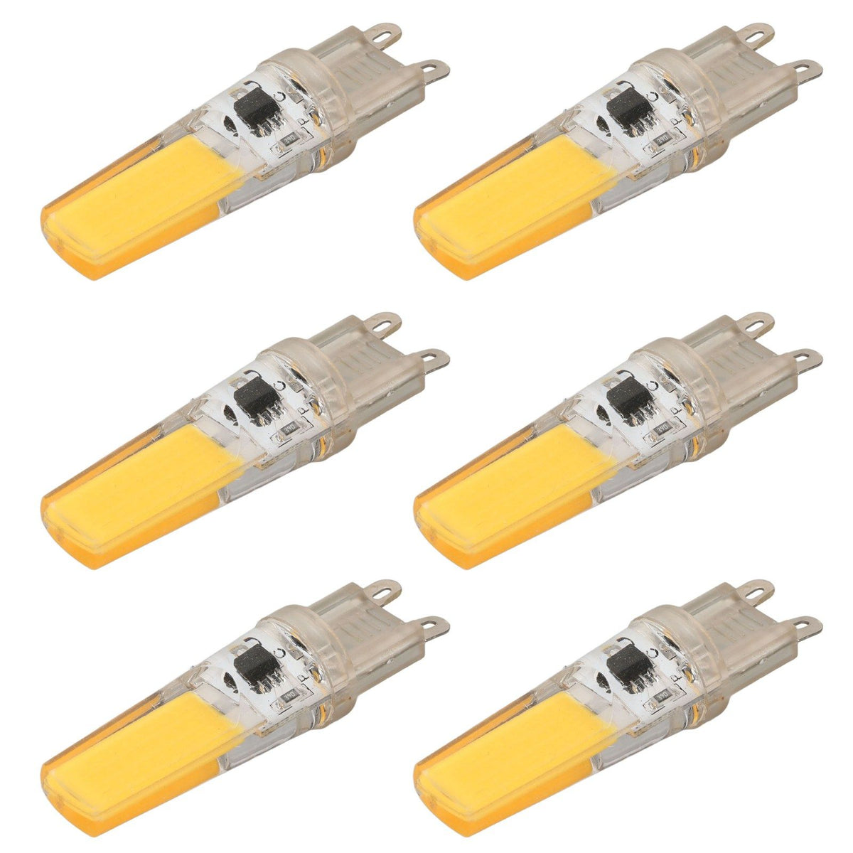 6pcs G9 LED Light Bulb COB Dimmable Professional G9 LED Bulb Replacement for Wall Lamps Table Lamps 220V Warm Light
