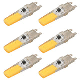 6pcs G9 LED Light Bulb COB Dimmable Professional G9 LED Bulb Replacement for Wall Lamps Table Lamps 220V Warm Light