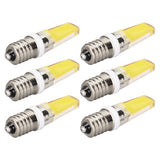 6PCS E14 COB Lamp Bulb Mini 360 Degree Lighting Heat Sinking Silicone Anti Glare for Chandelier Ceiling Light Cold White Light 6500K - Rear View