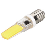 6PCS E14 COB Lamp Bulb Mini 360 Degree Lighting Heat Sinking Silicone Anti Glare for Chandelier Ceiling Light Cold White Light 6500K