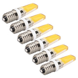 6PCS E14 COB Lamp Bulb Mini 360 Degree Lighting Heat Sinking Silicone Anti Glare for Chandelier Ceiling Light Warm White Light 3000K