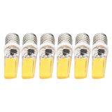 6PCS E14 COB Lamp Bulb Mini 360 Degree Lighting Heat Sinking Silicone Anti Glare for Chandelier Ceiling Light Warm White Light 3000K