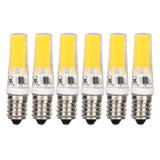 6PCS E14 COB Lamp Bulb Mini 360 Degree Lighting Heat Sinking Silicone Anti Glare for Chandelier Ceiling Light Warm White Light 3000K