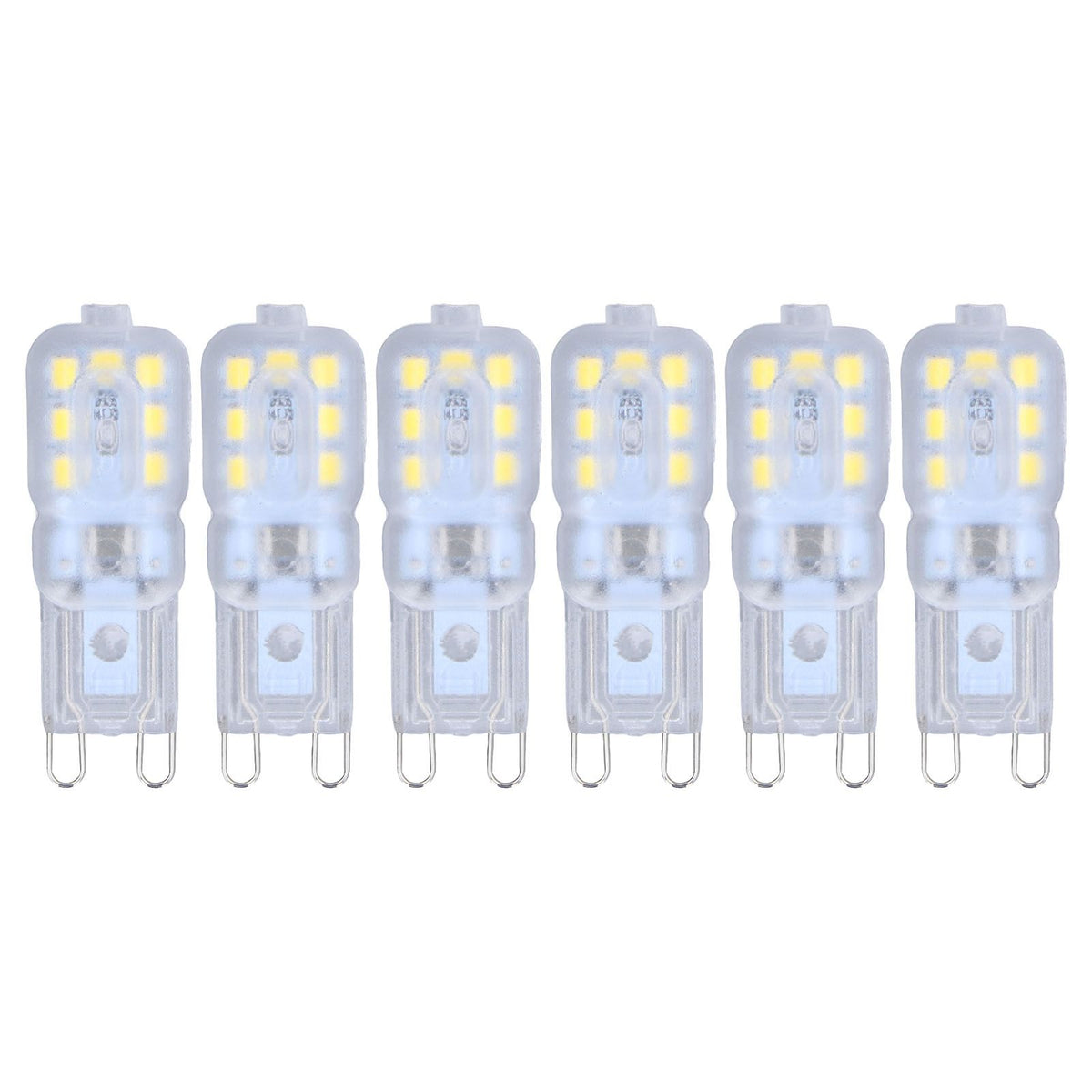 G9 Bulb Dimmable Eye Protection Energy Saving 14 LEDs 3W Light Bulb for Chandelier Table Lamp 6pcs White Light 220V