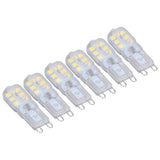 G9 Bulb Dimmable Eye Protection Energy Saving 14 LEDs 3W Light Bulb for Chandelier Table Lamp 6pcs White Light 220V - Top-Down View
