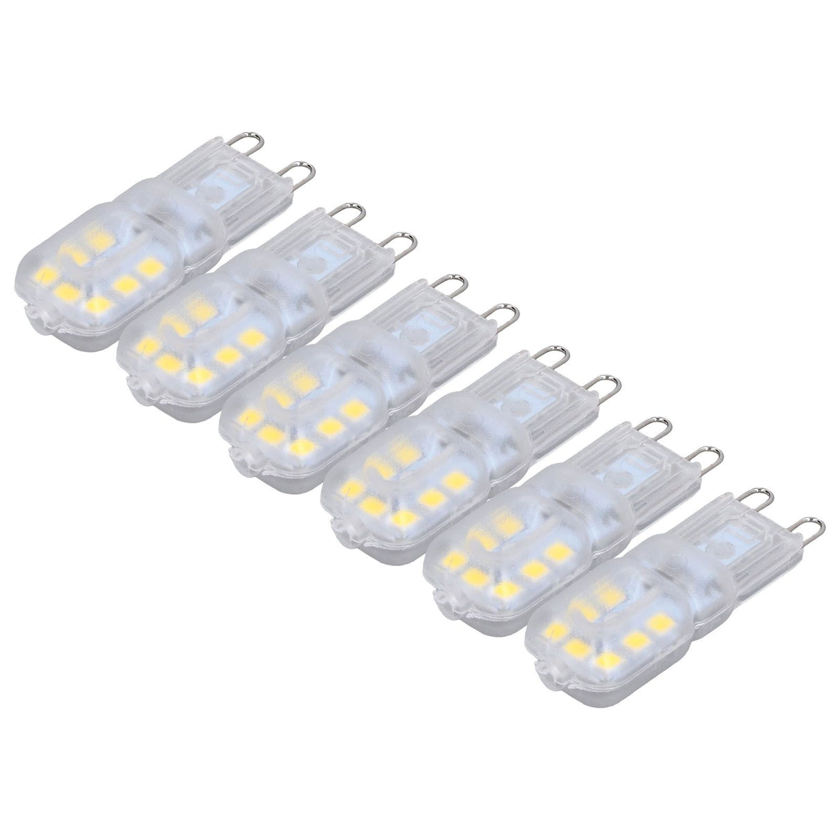 G9 Bulb Dimmable Eye Protection Energy Saving 14 LEDs 3W Light Bulb for Chandelier Table Lamp 6pcs White Light 220V