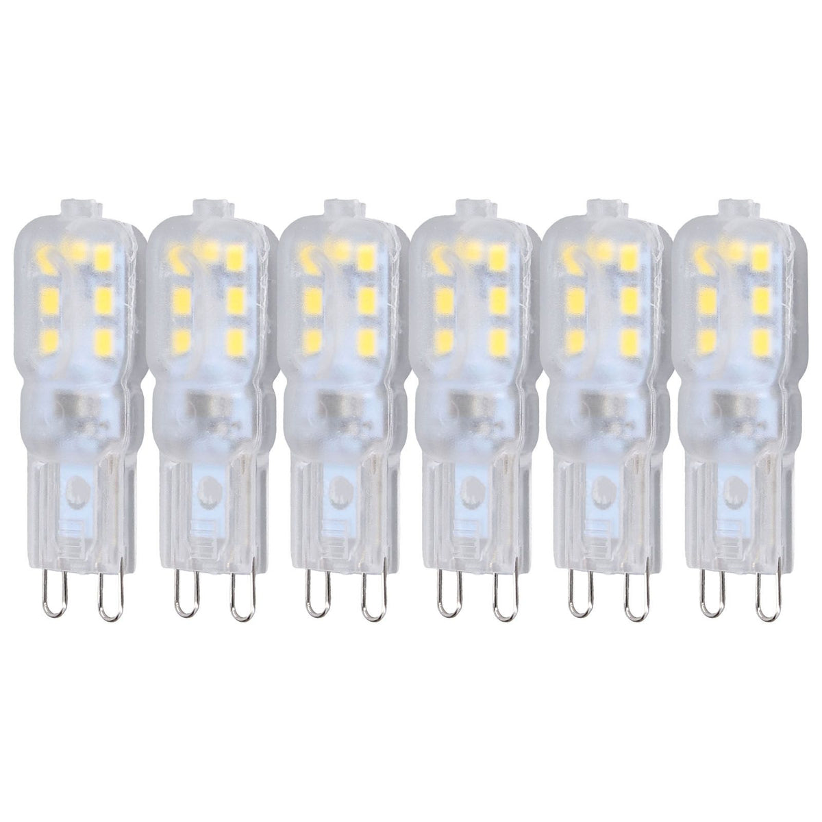 G9 Bulb Dimmable Eye Protection Energy Saving 14 LEDs 3W Light Bulb for Chandelier Table Lamp 6pcs White Light 220V