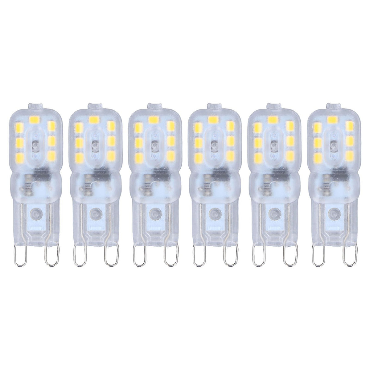 G9 Bulb Dimmable Eye Protection Energy Saving 14 LEDs 3W Light Bulb for Chandelier Table Lamp 6pcs Natural Light 220V