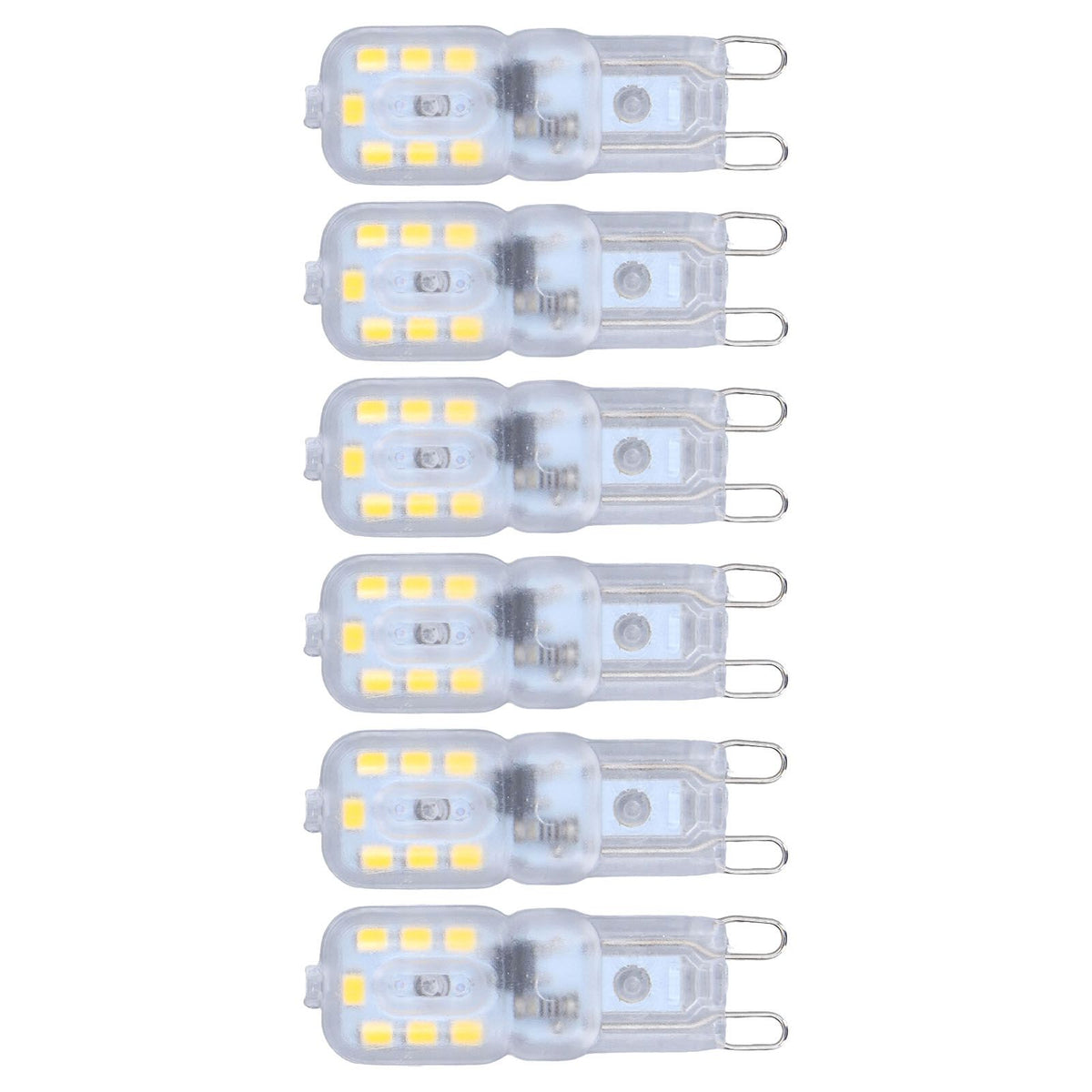 G9 Bulb Dimmable Eye Protection Energy Saving 14 LEDs 3W Light Bulb for Chandelier Table Lamp 6pcs Natural Light 220V