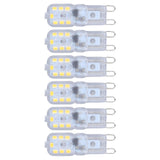 G9 Bulb Dimmable Eye Protection Energy Saving 14 LEDs 3W Light Bulb for Chandelier Table Lamp 6pcs Natural Light 220V