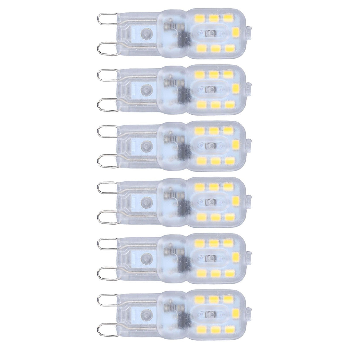 G9 Bulb Dimmable Eye Protection Energy Saving 14 LEDs 3W Light Bulb for Chandelier Table Lamp 6pcs Natural Light 220V