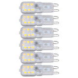 G9 Bulb Dimmable Eye Protection Energy Saving 14 LEDs 3W Light Bulb for Chandelier Table Lamp 6pcs Natural Light 220V