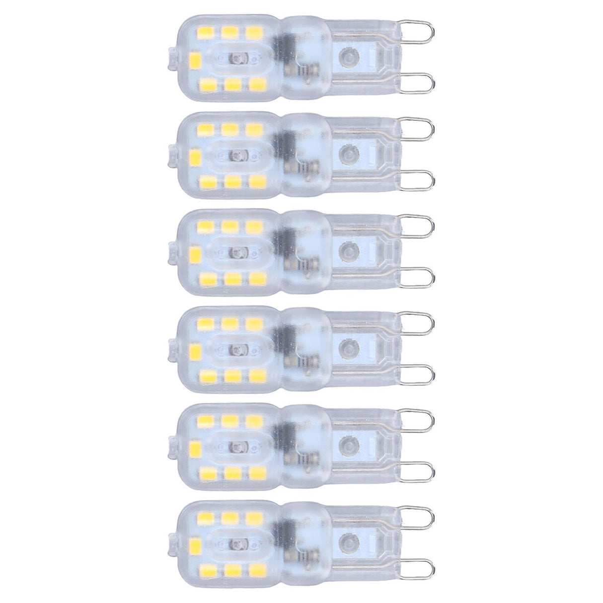 G9 Bulb Dimmable Eye Protection Energy Saving 14 LEDs 3W Light Bulb for Chandelier Table Lamp 6pcs Natural Light 110V