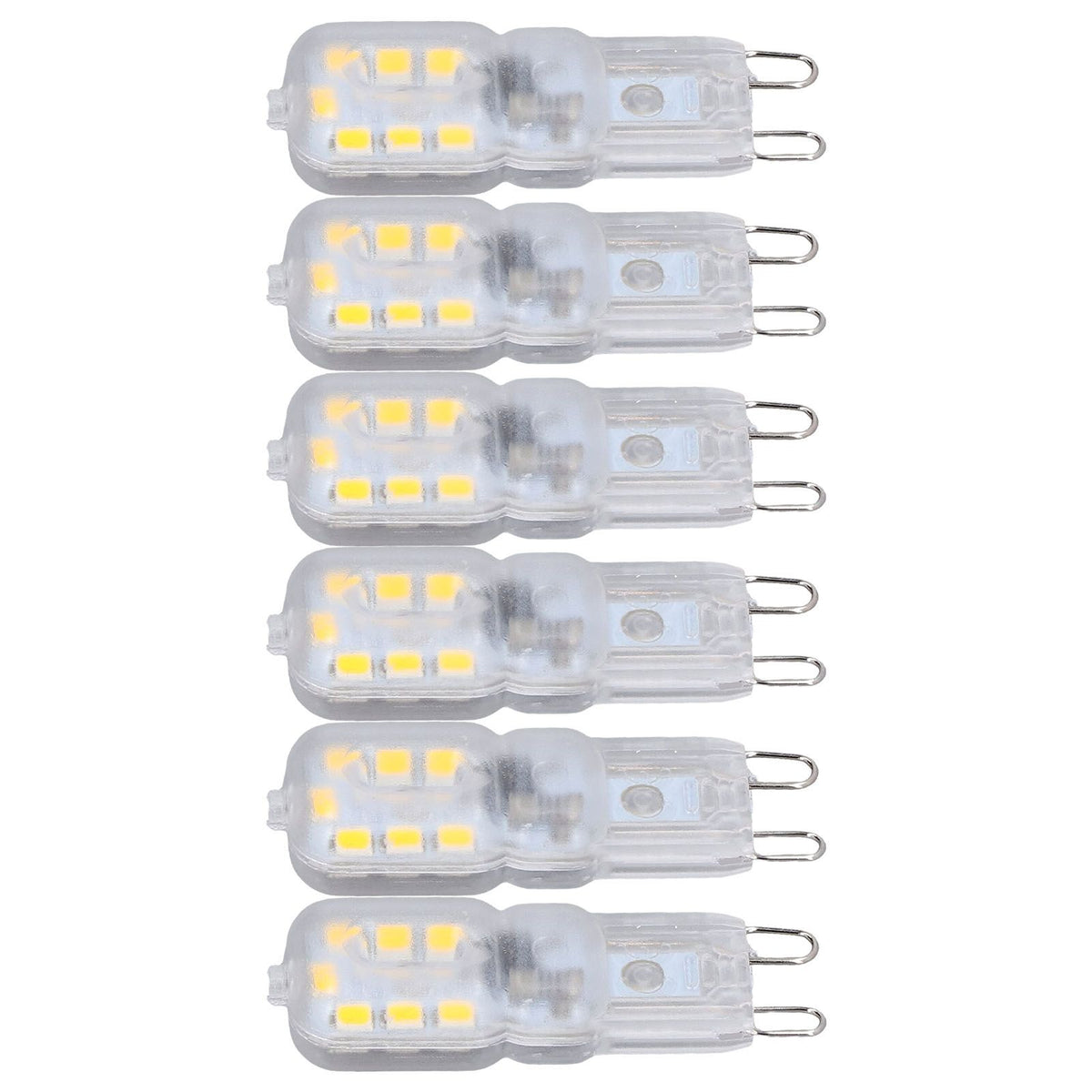 G9 Bulb Dimmable Eye Protection Energy Saving 14 LEDs 3W Light Bulb for Chandelier Table Lamp 6pcs Natural Light 110V