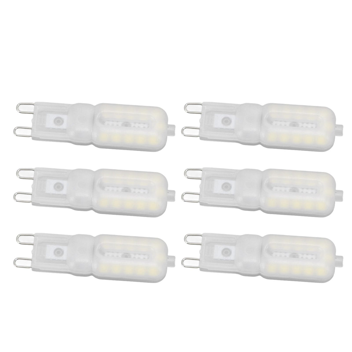 G9 Light Bulb Dimmable Eye Protection Energy Saving 5W 22 LED Small Bulbs for Ceiling Lamp Desk Lamp 6pcs White Light 220V