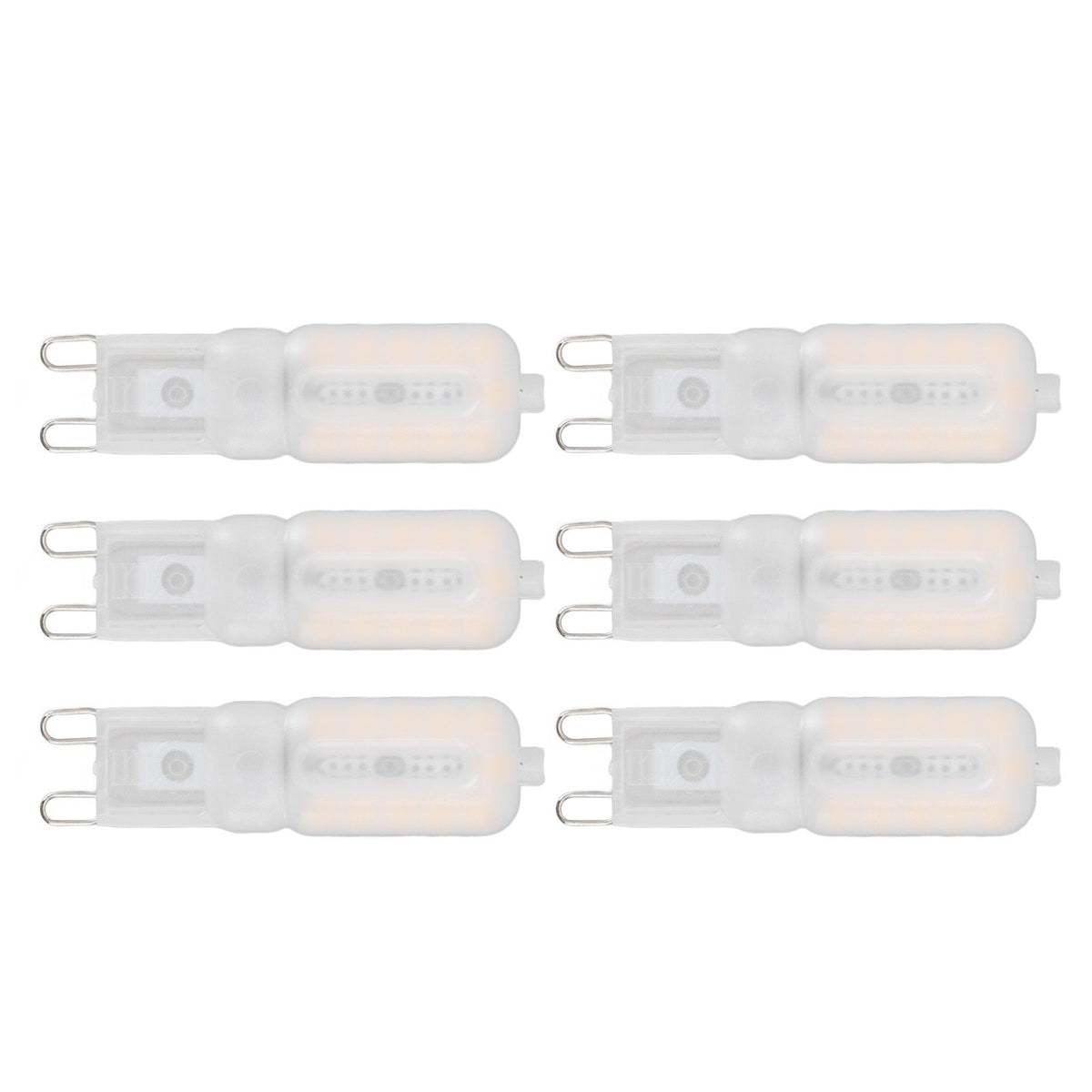 G9 Light Bulb Dimmable Eye Protection Energy Saving 5W 22 LED Small Bulbs for Ceiling Lamp Desk Lamp 6pcs Warm Light 220V