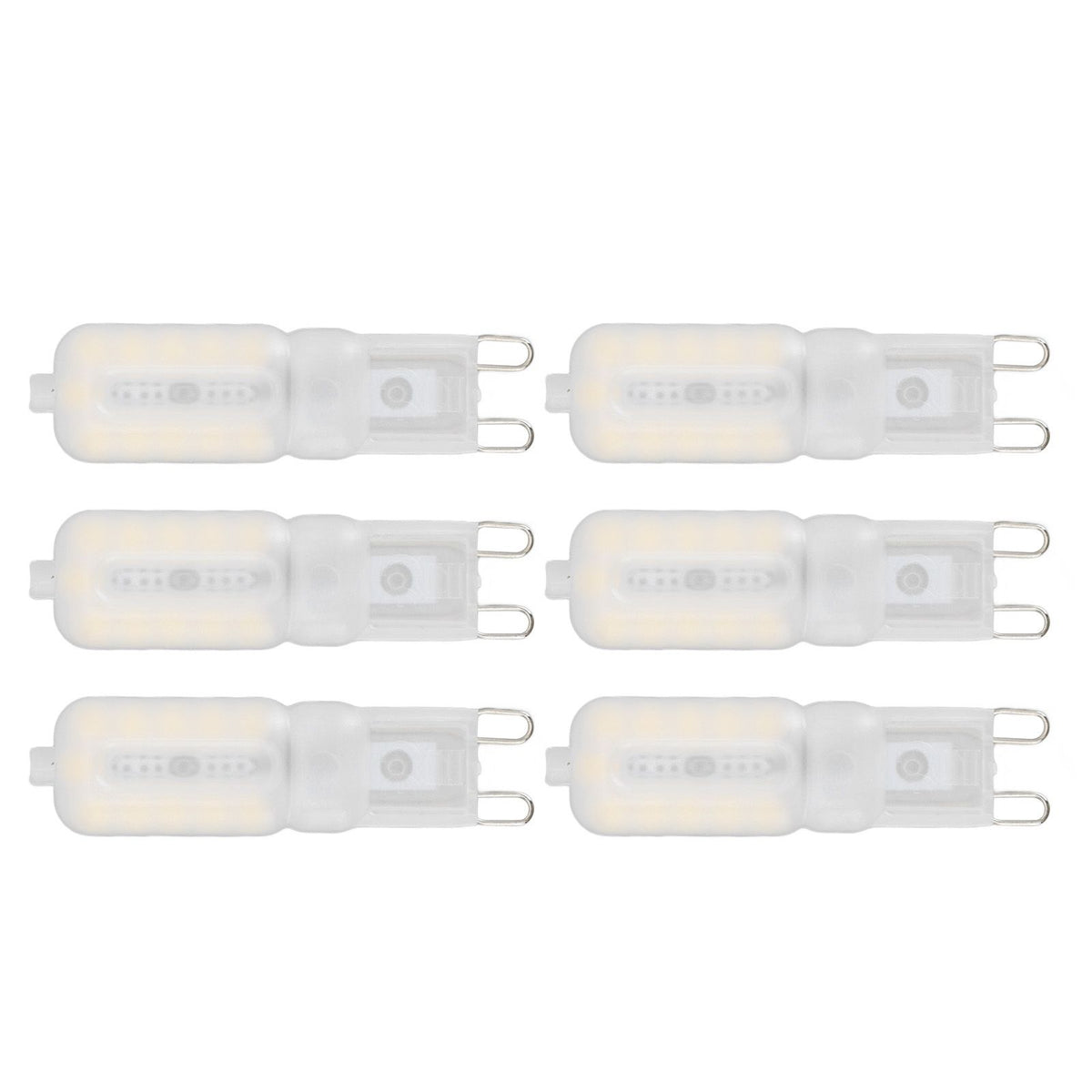 G9 Light Bulb Dimmable Eye Protection Energy Saving 5W 22 LED Small Bulbs for Ceiling Lamp Desk Lamp 6pcs Natural Light 220V