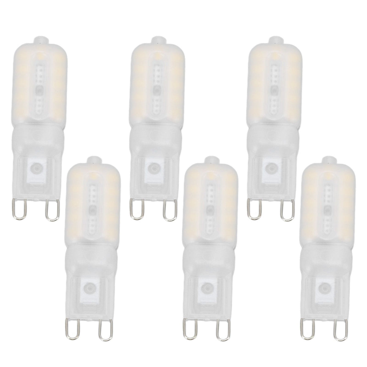 G9 Light Bulb Dimmable Eye Protection Energy Saving 5W 22 LED Small Bulbs for Ceiling Lamp Desk Lamp 6pcs Natural Light 220V