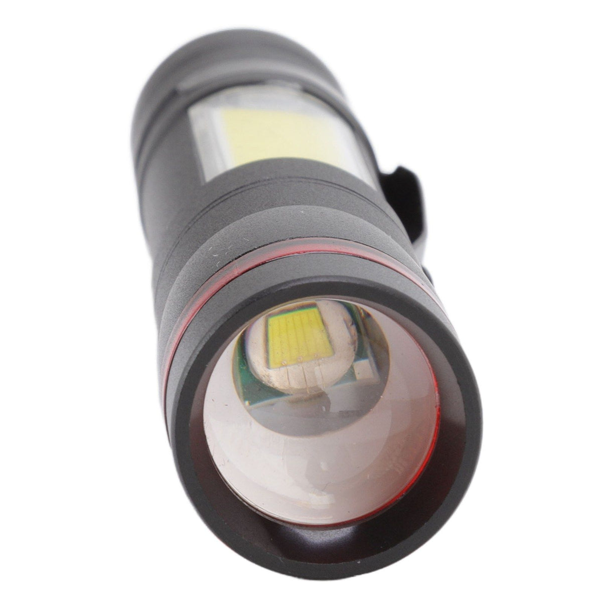 LED Flashlight Multifunction Highlight Telescopic Zoom Rechargeable Waterproof Mini Flashlight for Outdoor Lighting