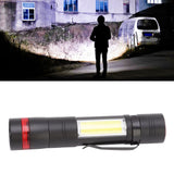 LED Flashlight Multifunction Highlight Telescopic Zoom Rechargeable Waterproof Mini Flashlight for Outdoor Lighting