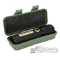 Mini Flashlight Strong Light 3 Modes Telescopic Zoom Portable Rechargeable for Camping Emergency Outdoor