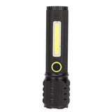 Mini Flashlight Strong Light 3 Modes Telescopic Zoom Portable Rechargeable for Camping Emergency Outdoor