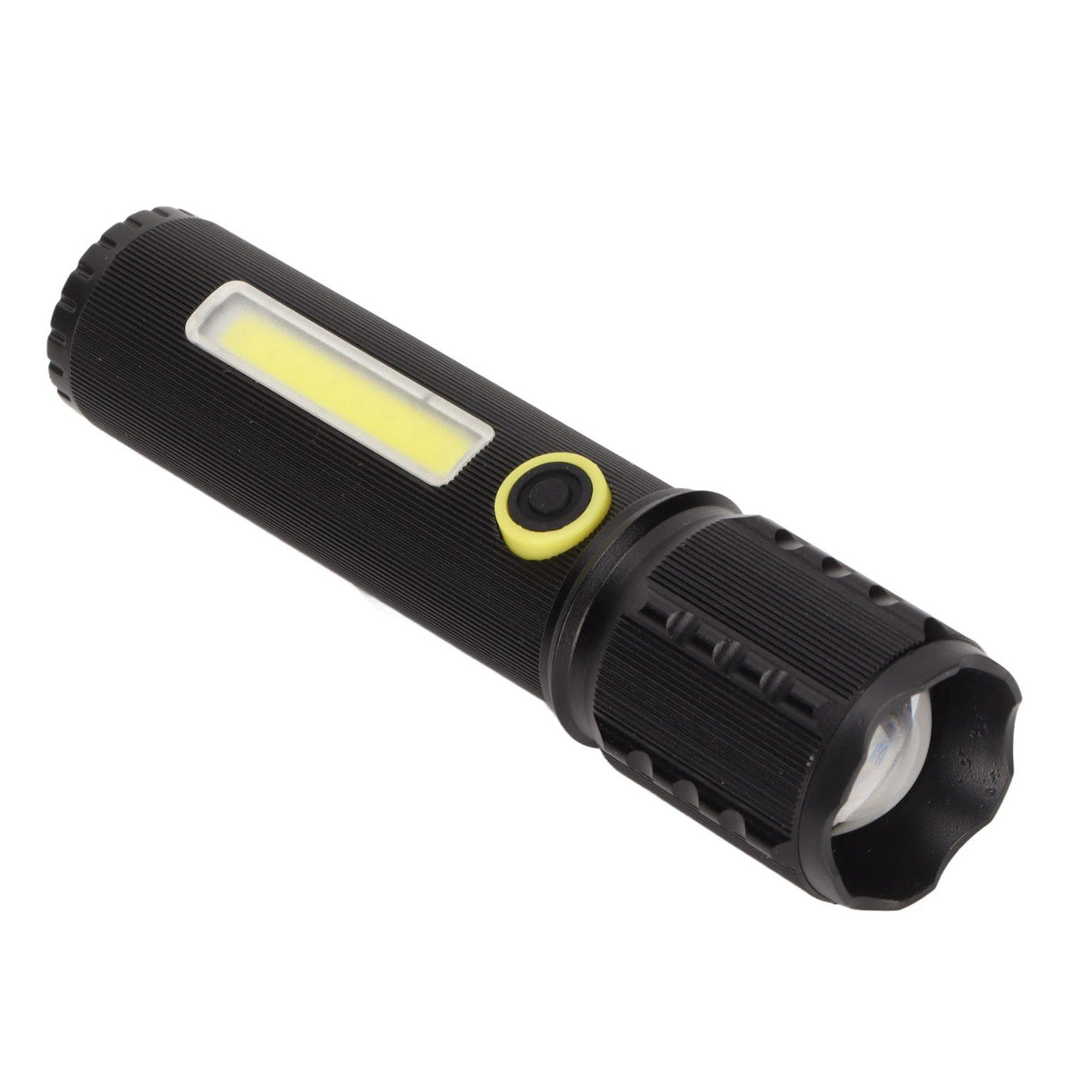 Mini Flashlight Strong Light 3 Modes Telescopic Zoom Portable Rechargeable for Camping Emergency Outdoor