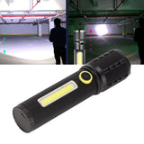 Mini Flashlight Strong Light 3 Modes Telescopic Zoom Portable Rechargeable for Camping Emergency Outdoor - Extra Image