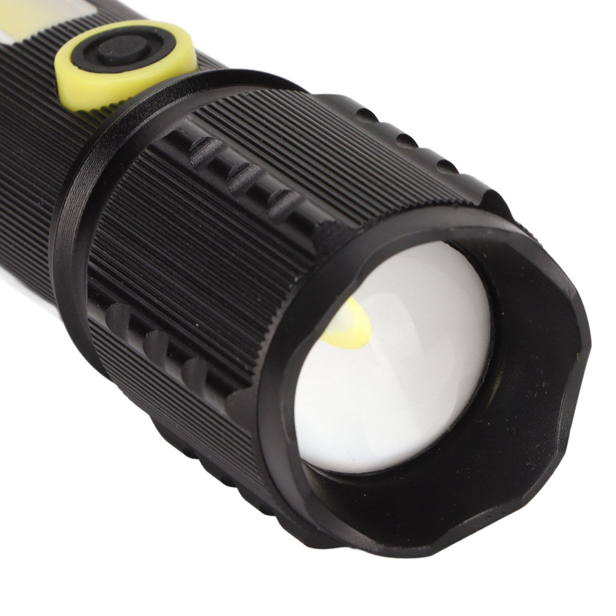 Mini Flashlight Strong Light 3 Modes Telescopic Zoom Portable Rechargeable for Camping Emergency Outdoor