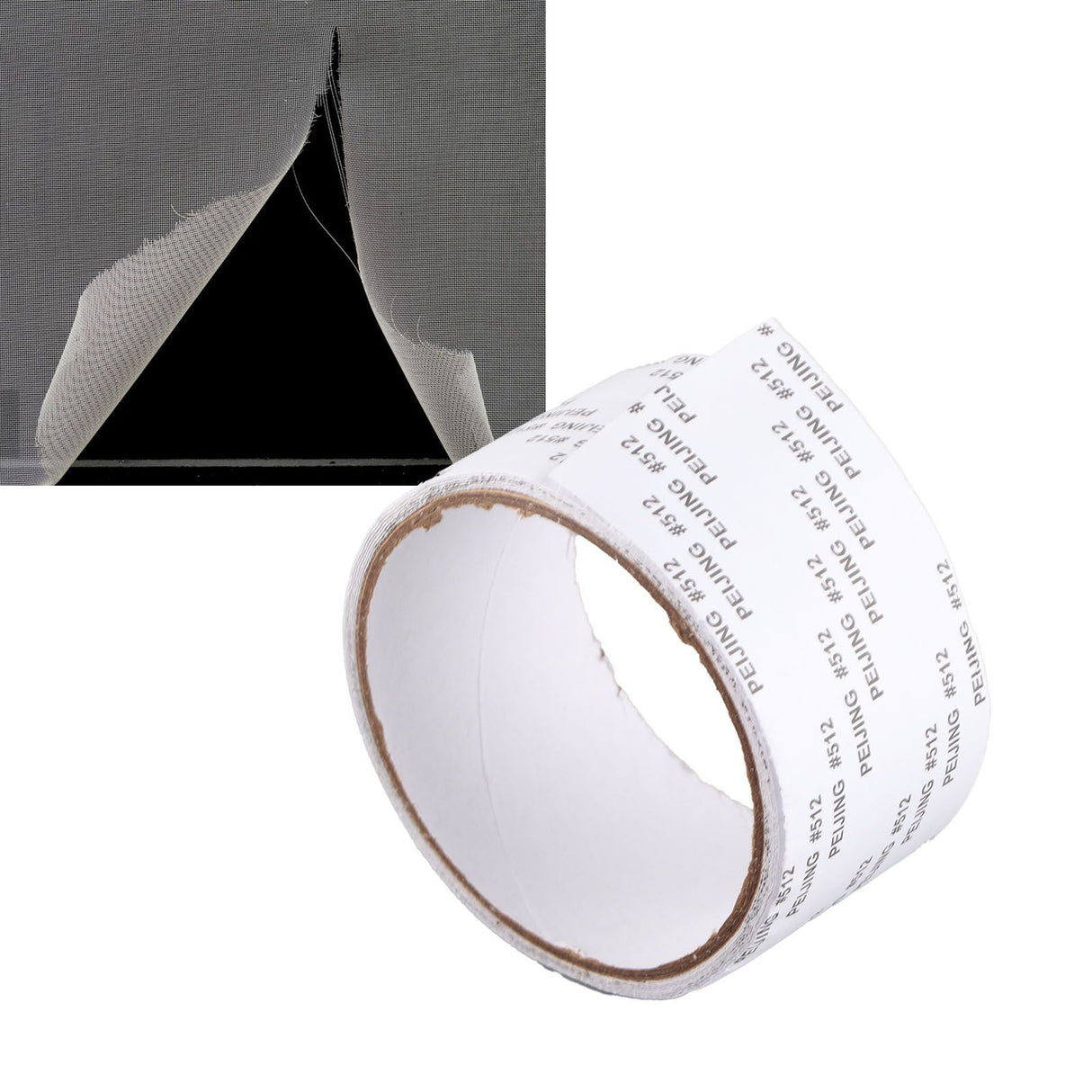 Window Screen Repair Fill Hole Self Adhesive Fine Mesh Screen Tape Mesh Repair for Mosquito Repellent 5cmx2m/2.0x78.7in White