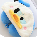 Hooded U Shaped Pillow Cute Cartoon Travel PP Cotton U Shaped Neck Pillow for Airplane Seat Duck