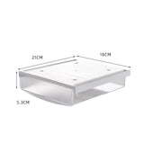Under Desk Storage Box No Punching Storage ABS PS Small Hidden Drawer For Dormitory Small Transparent White - Top-Down View