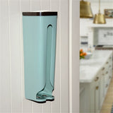 2PCS Wall Mounted Garbage Bag Storage Rack Back Adhesive Organizer Professional for Kitchen Blue 31x10x10cm / 12.2x3.9x3.9in - 45-Degree Angle